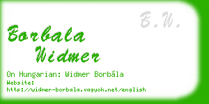 borbala widmer business card